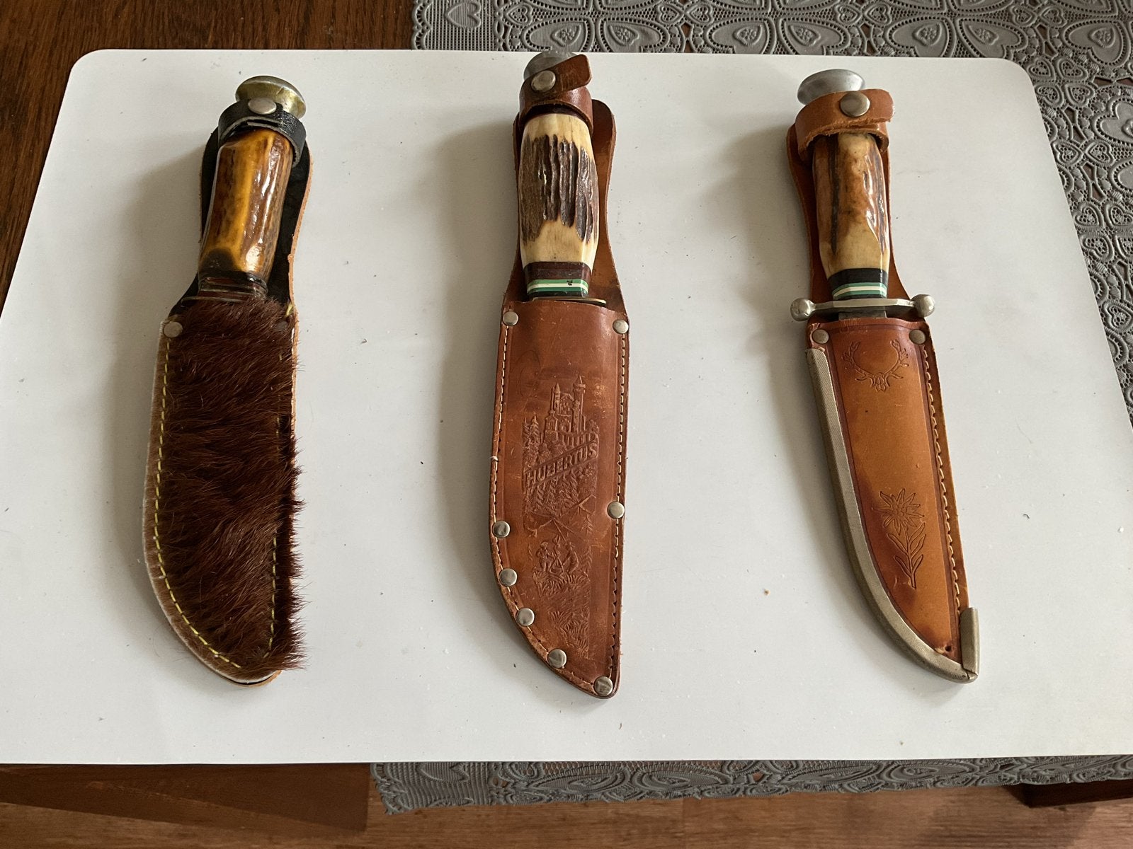 3 Vintage Jachtmessen, waarvan 2 Hubertus Solingen, Ophalen of Verzenden