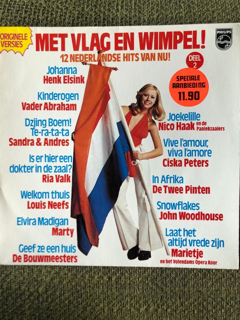 Various – Met Vlag En Wimpel! Deel 2 - 12 Nederlandse Hits, LP, Ophalen of Verzenden, Zo goed als nieuw, Levenslied of Smartlap