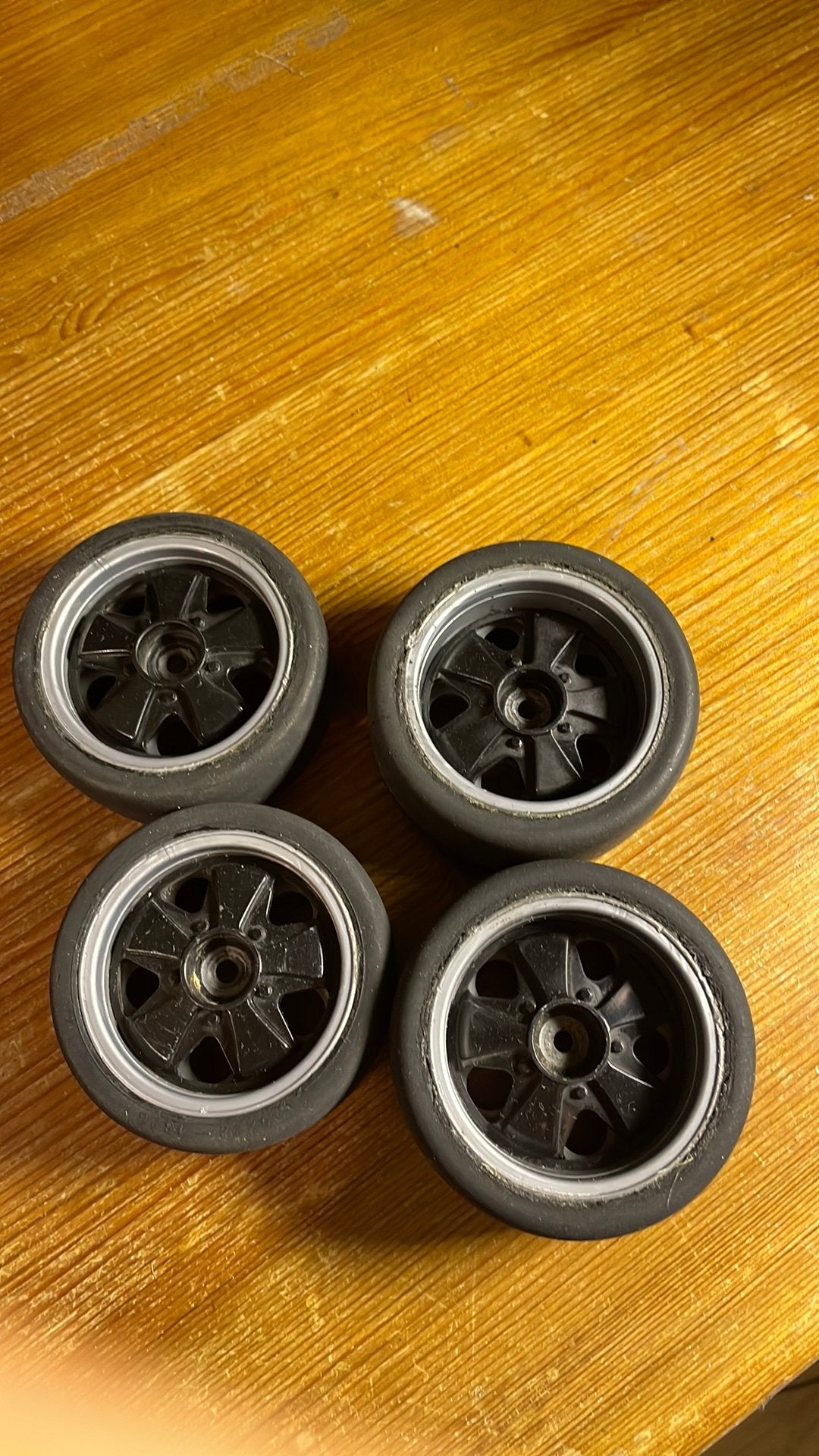 1:10 Tamiya Porsche 12mm hex slick wheels, Elektro, Gebruikt, Ophalen of Verzenden, Schaal 1:10