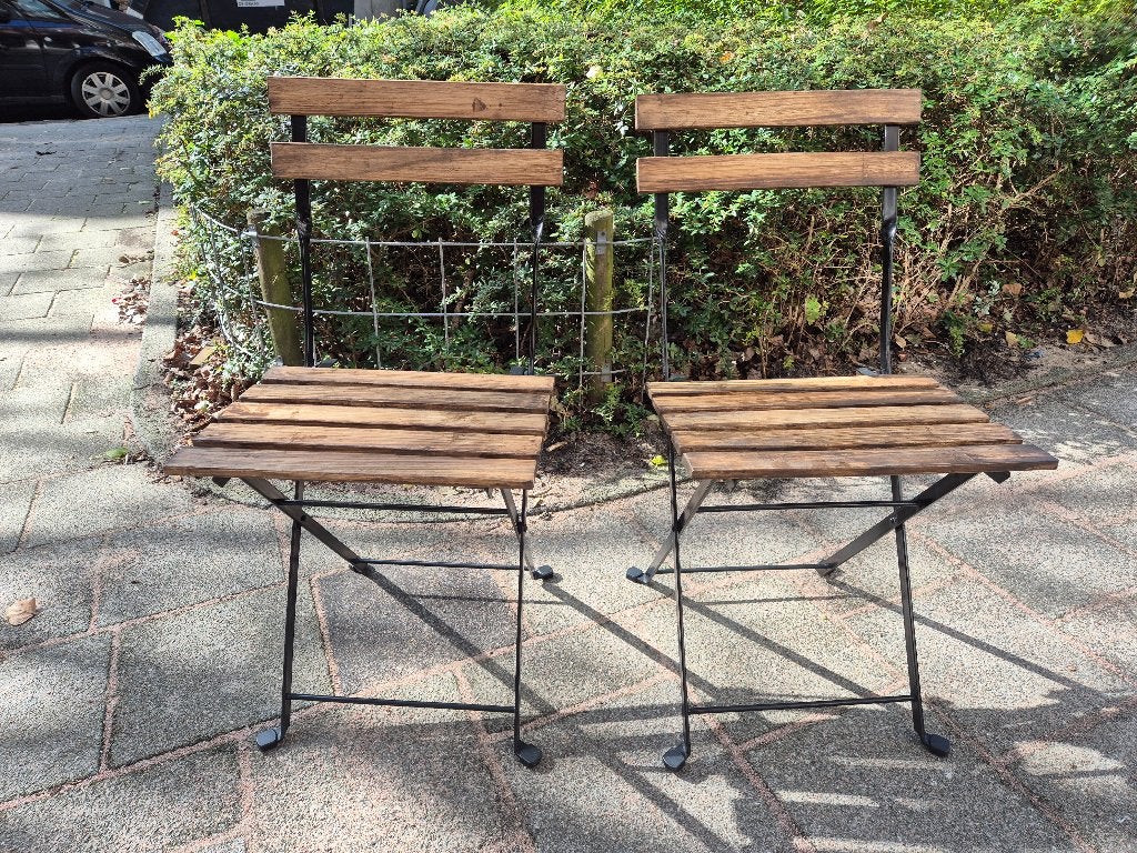 terras stoeltjes, Ophalen, Zo goed als nieuw, Metaal, Inklapbaar
