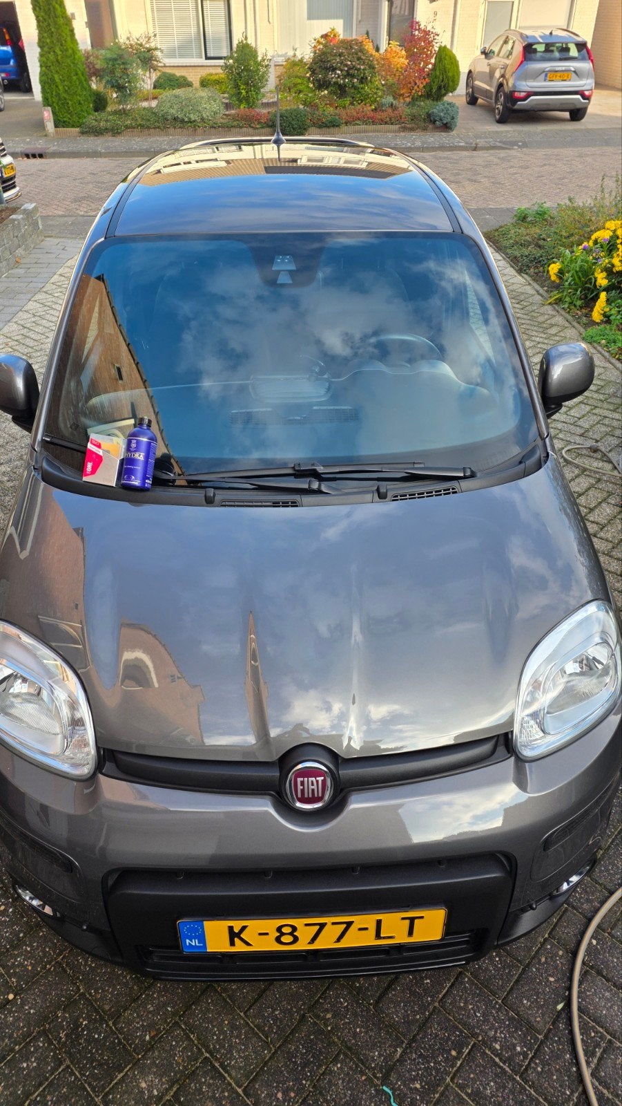 Fiat Panda 1.0 70pk Hybrid 2021 Grijs 56700 km., Voorwielaandrijving, Stof, 40 €/maand, Origineel Nederlands