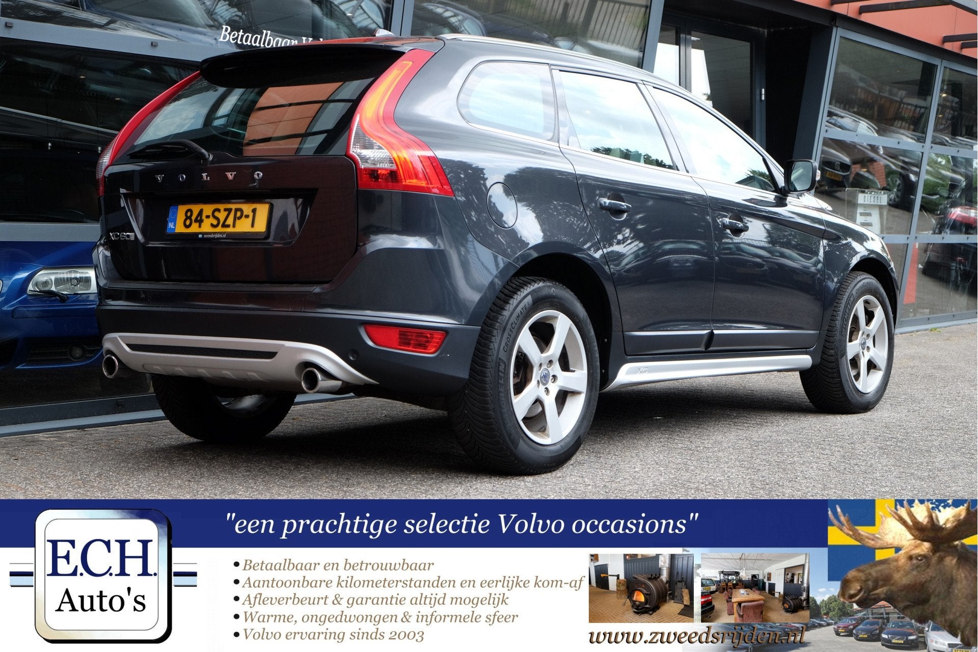 Volvo XC60 2.0 D3 163 pk Aut. R-Design, Leer, Navi, Xenon, S, Euro 5, 15 km/l, Gebruikt, 163 pk