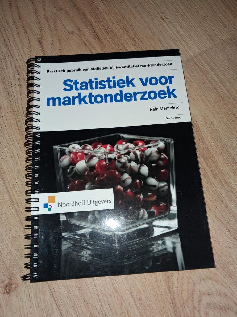Rein Memelink - Statistiek voor marktonderzoek, Ophalen of Verzenden, Rein Memelink, Management, Zo goed als nieuw