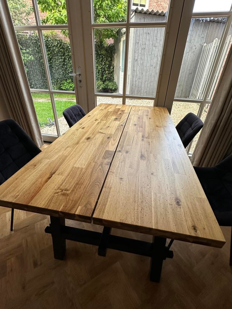 Ikea Dining Tabel with 4 chairs, Ophalen, Gebruikt, Eikenhout, 50 tot 100 cm