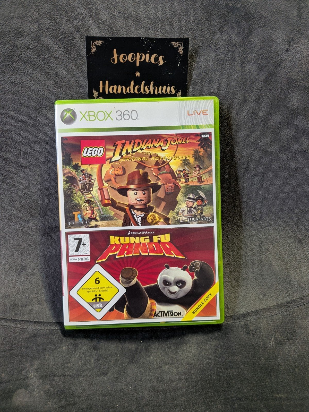 LEGO Indiana Jones + Kung Fu Panda – Xbox 360 – Double Pack, Avontuur en Actie, Gebruikt, One Microsoft Way, Redmond, WA 98052, USA