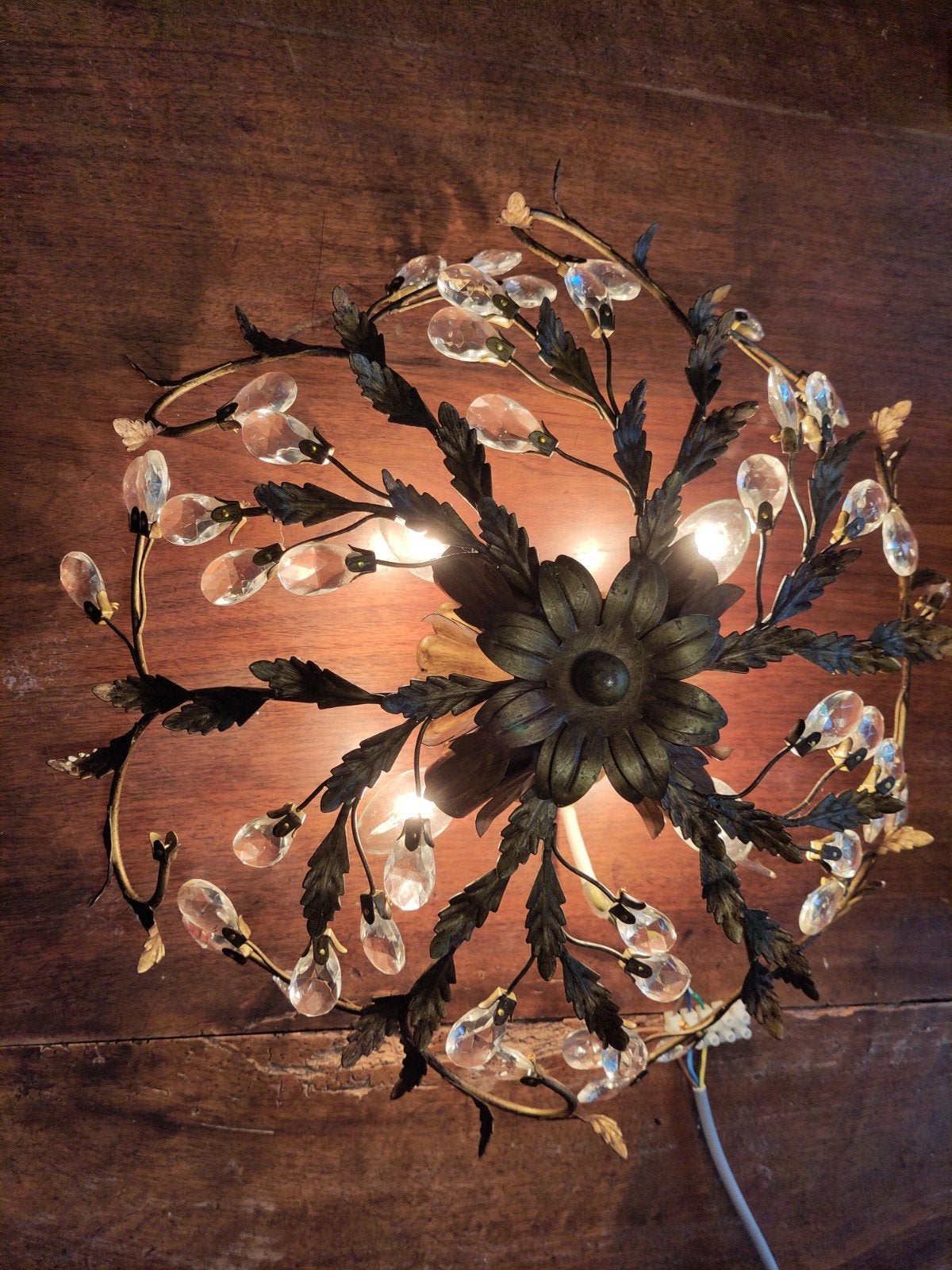 Florentijnse lamp, vintage kroonluchter, Antiek en Kunst, Ophalen of Verzenden