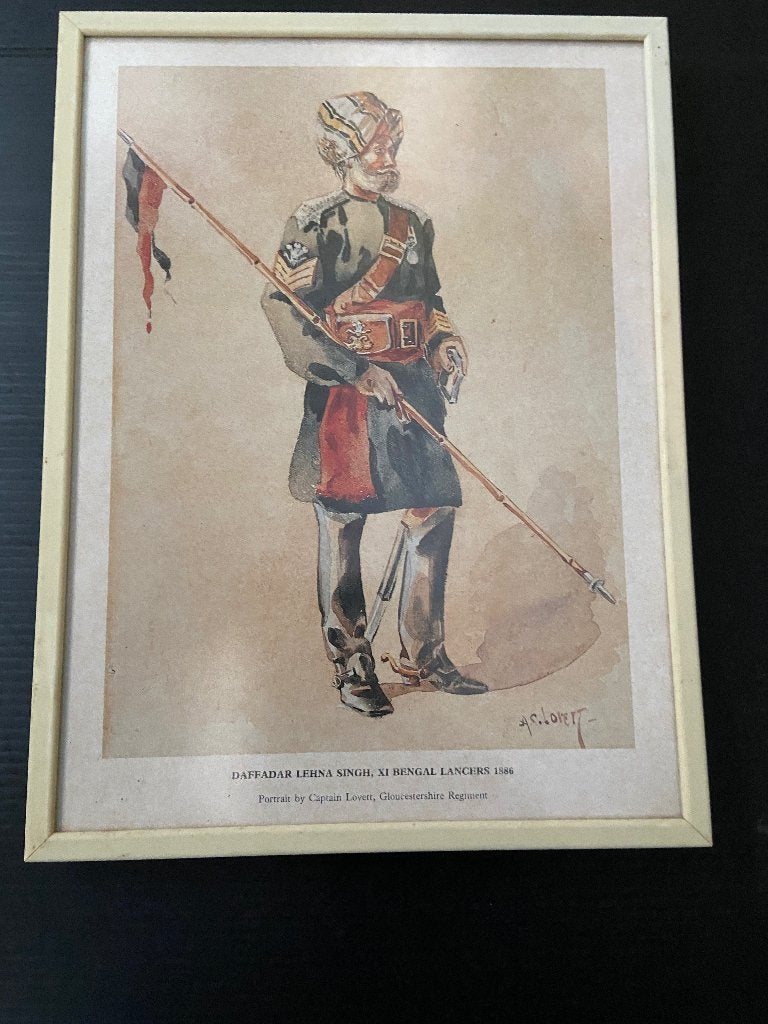 Bengaalse Lancers uit 1886, Daffadar Lehna Singh XI , Verzamelen, Ophalen of Verzenden, Landmacht, Engeland, Kunstobject