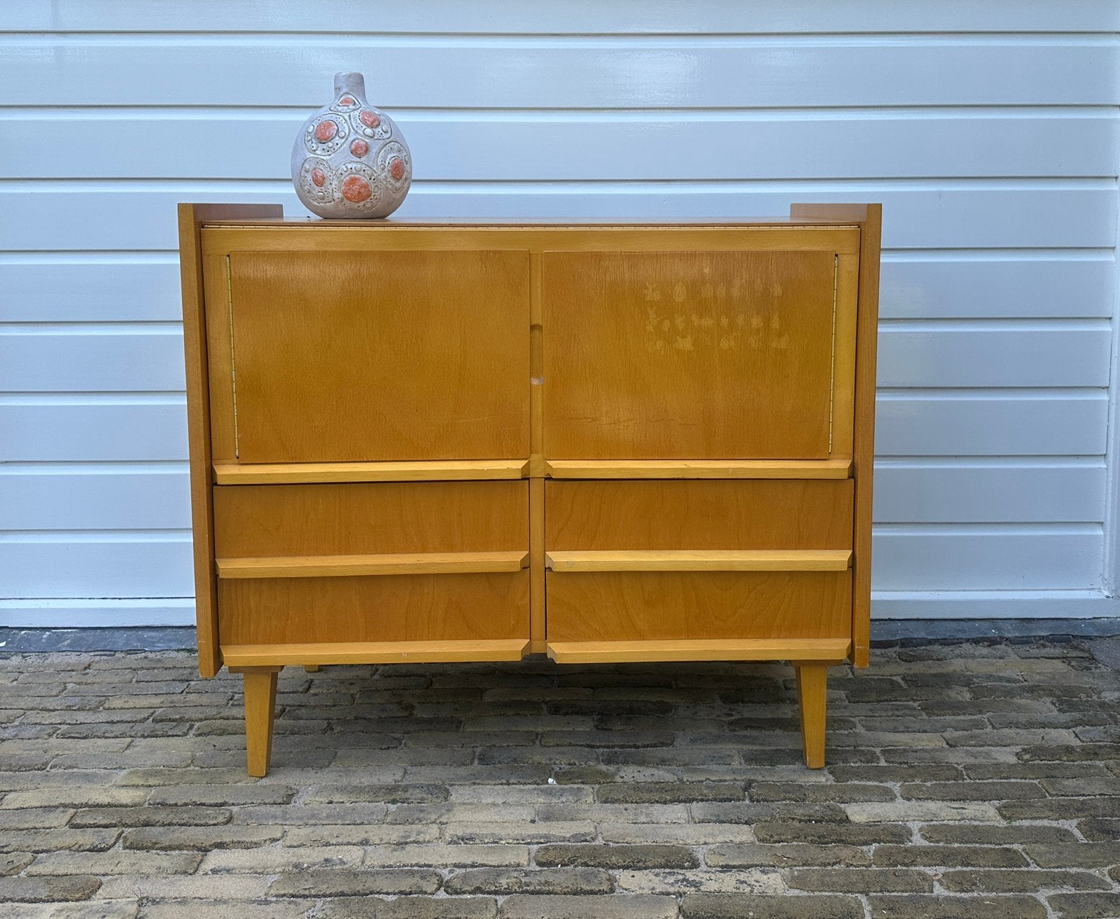 Deens vintage 60’s kastje - commode - buffet - kast, Ophalen, Gebruikt, Deens  Pastoe Braakman, 50 tot 100 cm