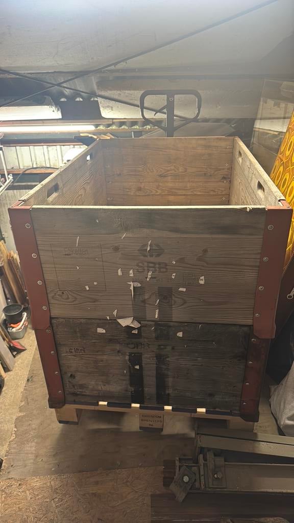 Palletkist, Ophalen, 100 cm of meer, 60 cm of meer, Zo goed als nieuw