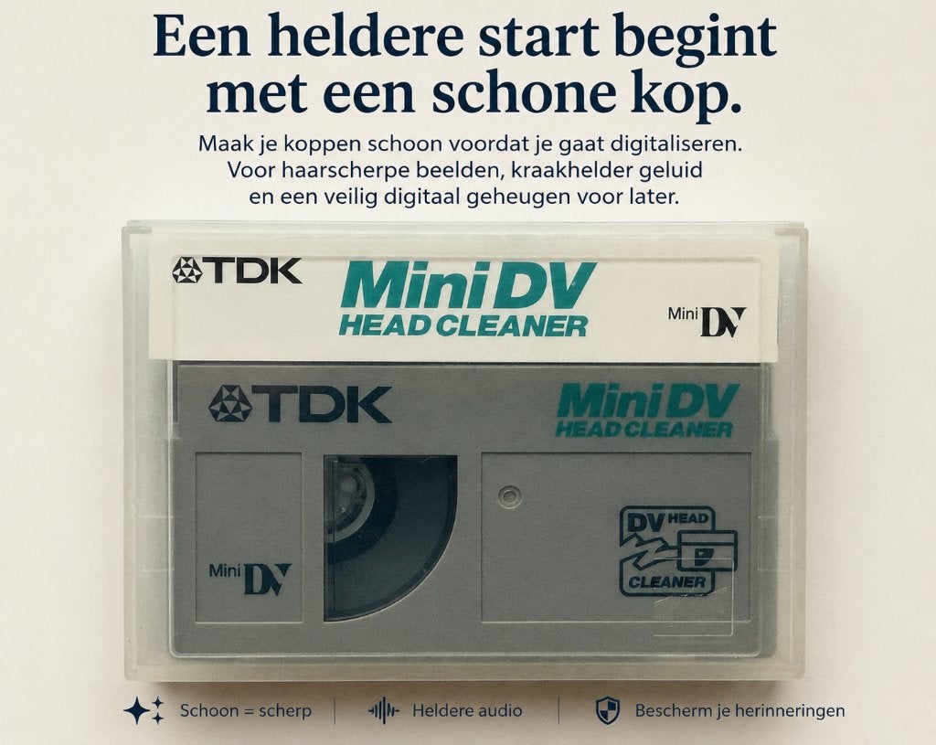 TDK Mini DV Head Cleaning Cassette, schoonmaakbandje, Audio, Tv en Foto, Videocamera's Digitaal, Overige merken, Mini dv, 20x of meer