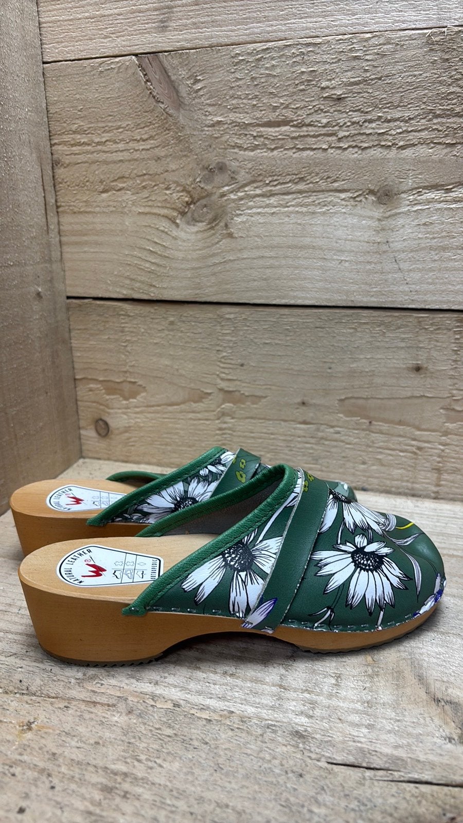 Once Doce orthopedische leren clogs maat 37., Nieuw, Groen, Sandalen of Muiltjes, Ophalen of Verzenden