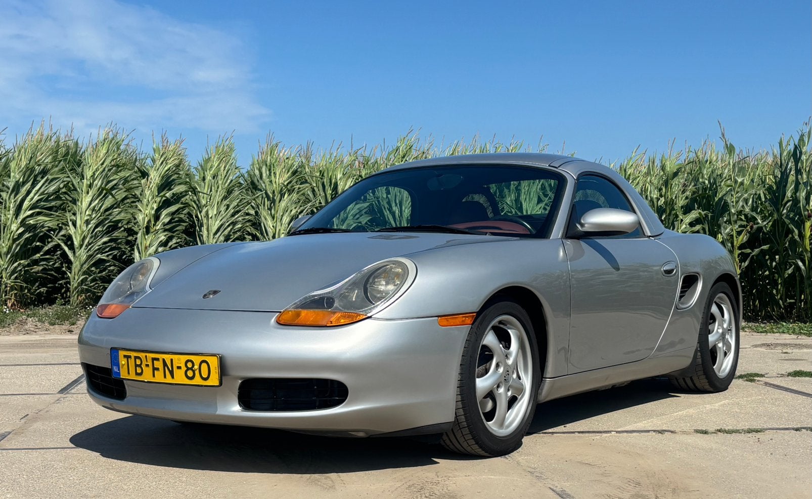 Porsche Boxster Cabrio 2.5 6-cil. 204PK 1998 Grijs Leer, Auto's, Porsche, Achterwielaandrijving, 1225 kg, Cabriolet, Overige kleuren