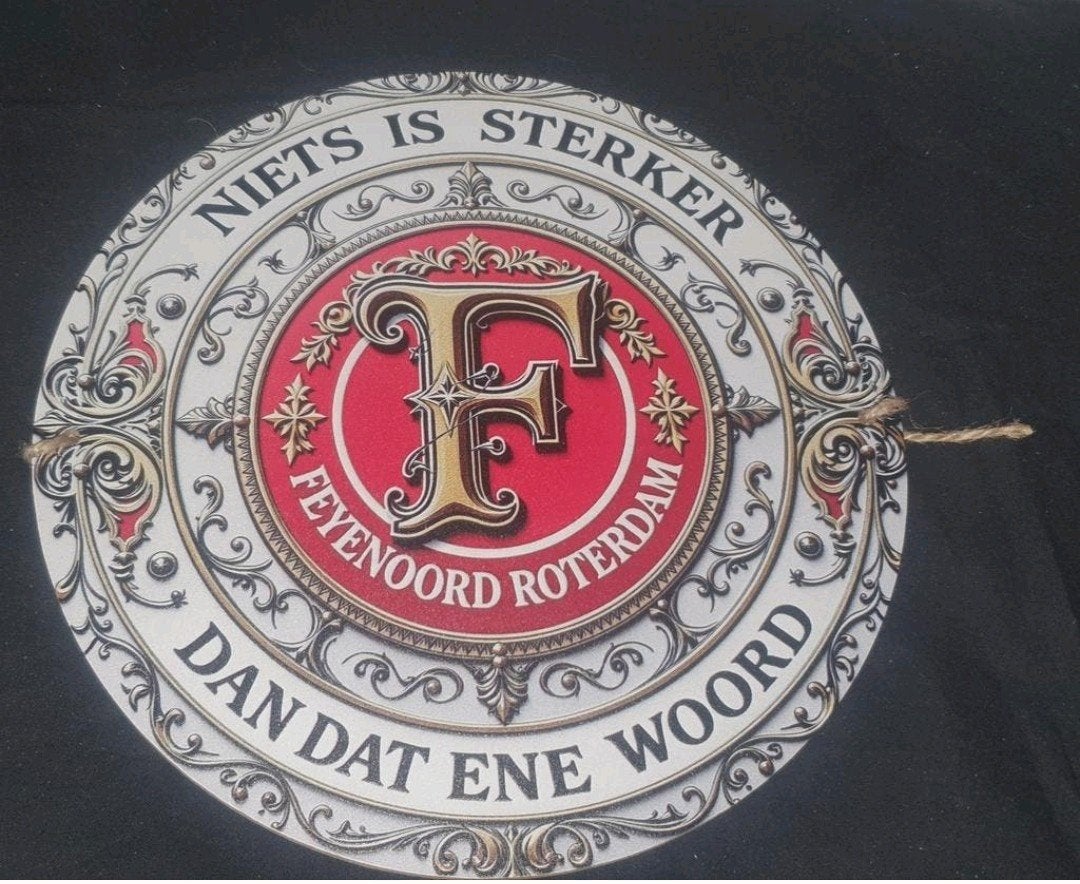 Feyenoord Wandbord Hout, Huis en Inrichting, Ophalen of Verzenden, Nieuw, Meerkleurig, Hout