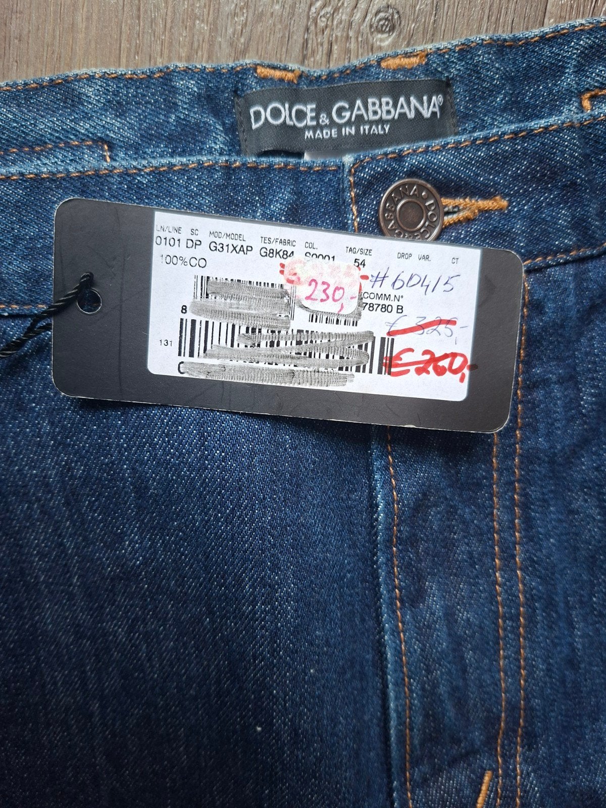 DOLCE & GABANNA cropped jeans maat 54, W36 - W38 (confectie 52/54), Dolce & Gabbana, Blauw, Nieuw