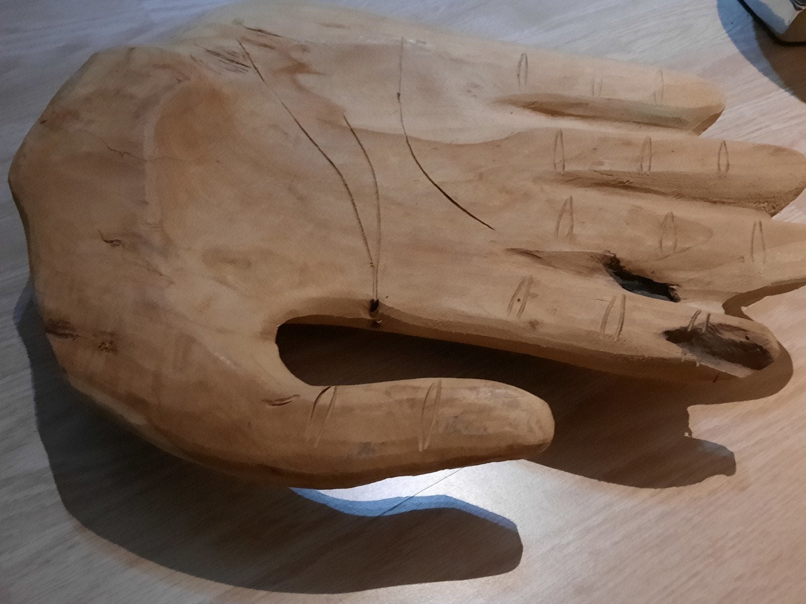 Houten schaal hand, Huis en Inrichting, Ophalen of Verzenden, Hout, Schaal