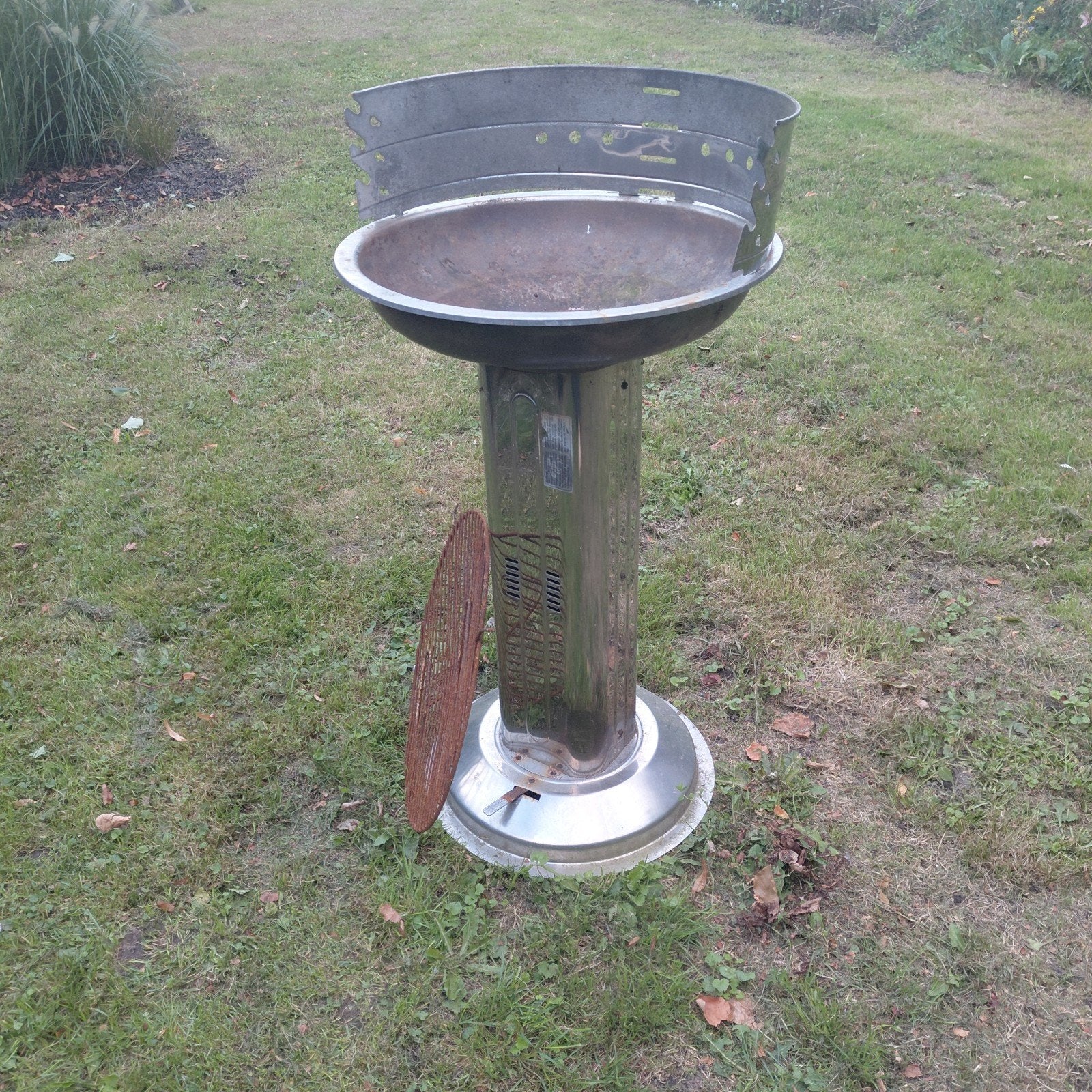 Gebruikte RVS Barbecue op voet, Tuin en Terras, Ophalen, Gebruikt, Onbekend
