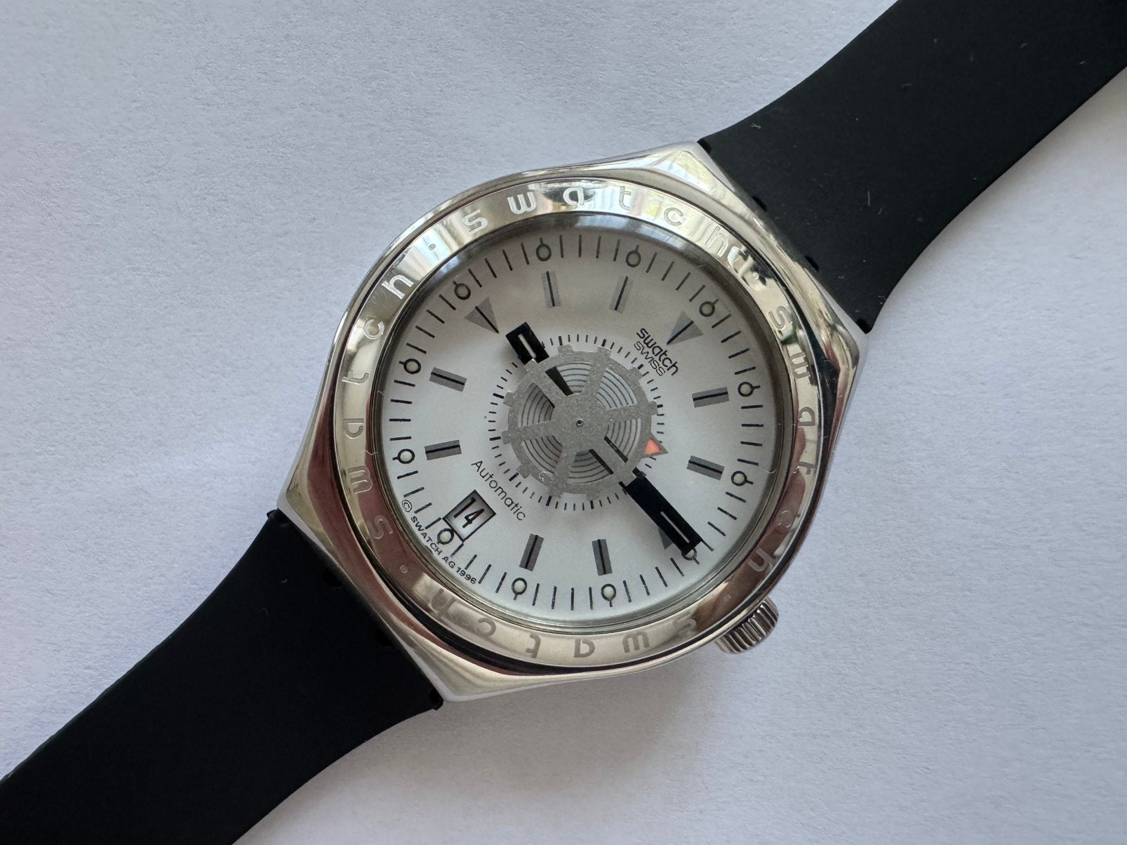Zeldzame Swatch Irony Automatic "Spinnin" (YAS401), Ophalen of Verzenden, Swatch