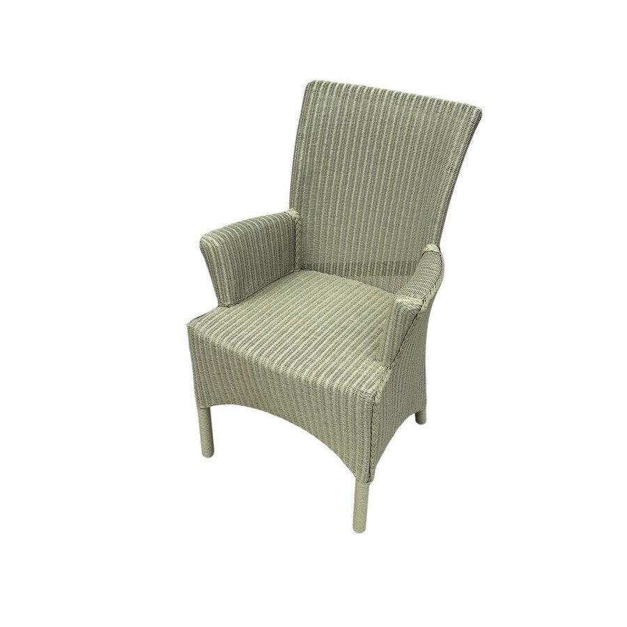 Groene Lloyd Loom stoel, Huis en Inrichting, Stoelen, Gebruikt, Overige kleuren, Riet of Rotan, Ophalen of Verzenden