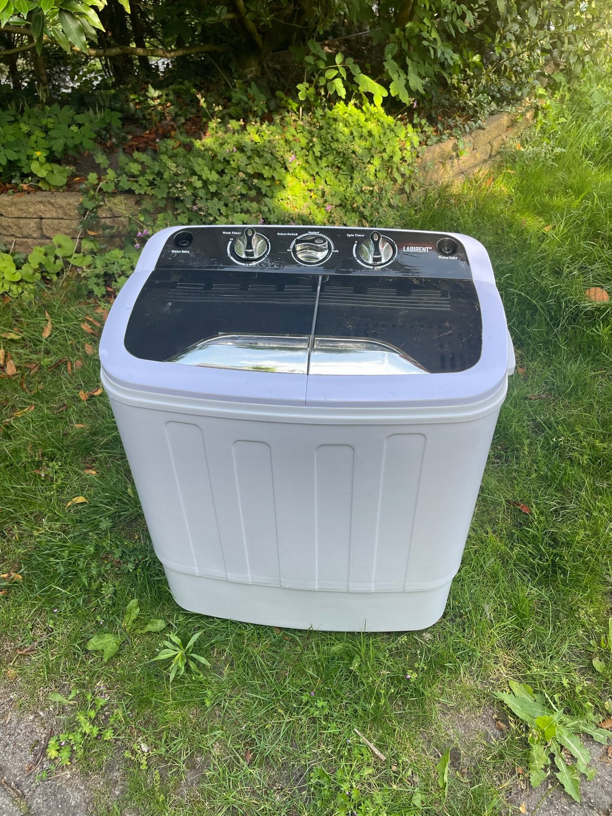 Labirent Mini Wasmachine met Dubbele Trommel - 3,8kg, Ophalen, Minder dan 1200 toeren, Minder dan 85 cm, Minder dan 4 kg