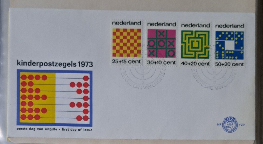 Envelop - 129.1973.Kinderzegels, Ophalen of Verzenden, Onbeschreven, Nederland