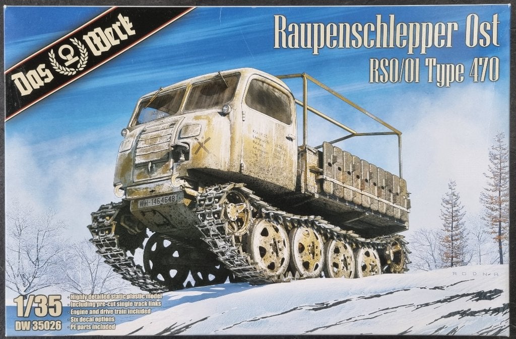 Das Werk 1:35 DW35026 WWII German Raupenschlepper Ost RSO/01, Hobby en Vrije tijd, Overige merken, 1:32 tot 1:50, Overige typen
