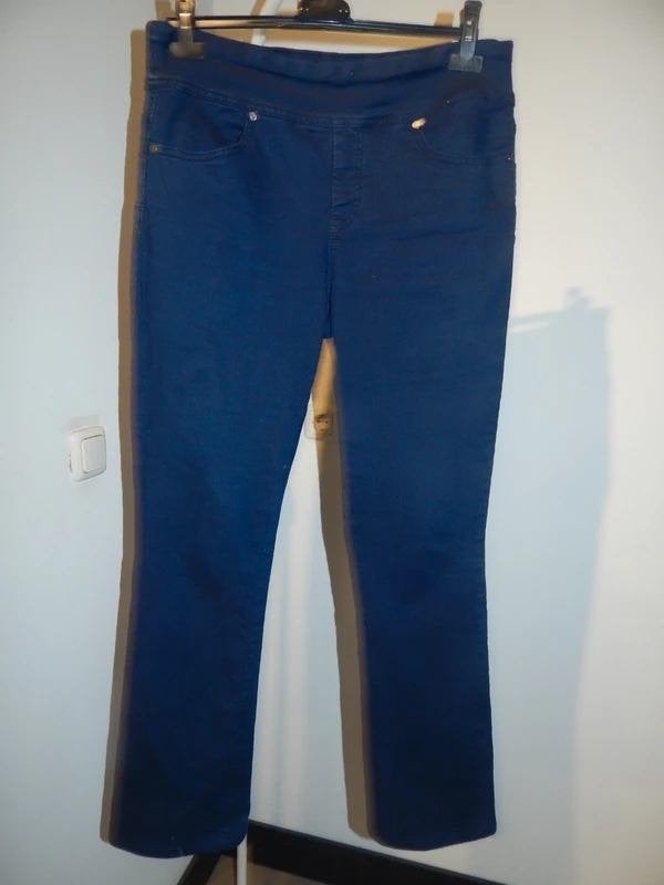 joseph ribkoff jeans look broek donker blauw merk stiksel 12, Maat 38/40 (M), Joseph Ribkoff, Lang, Gedragen