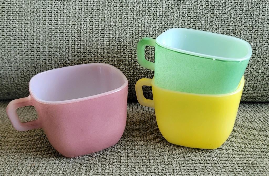 Vintage Arcopal Opale France soepkommen - set van 3, Ophalen of Verzenden