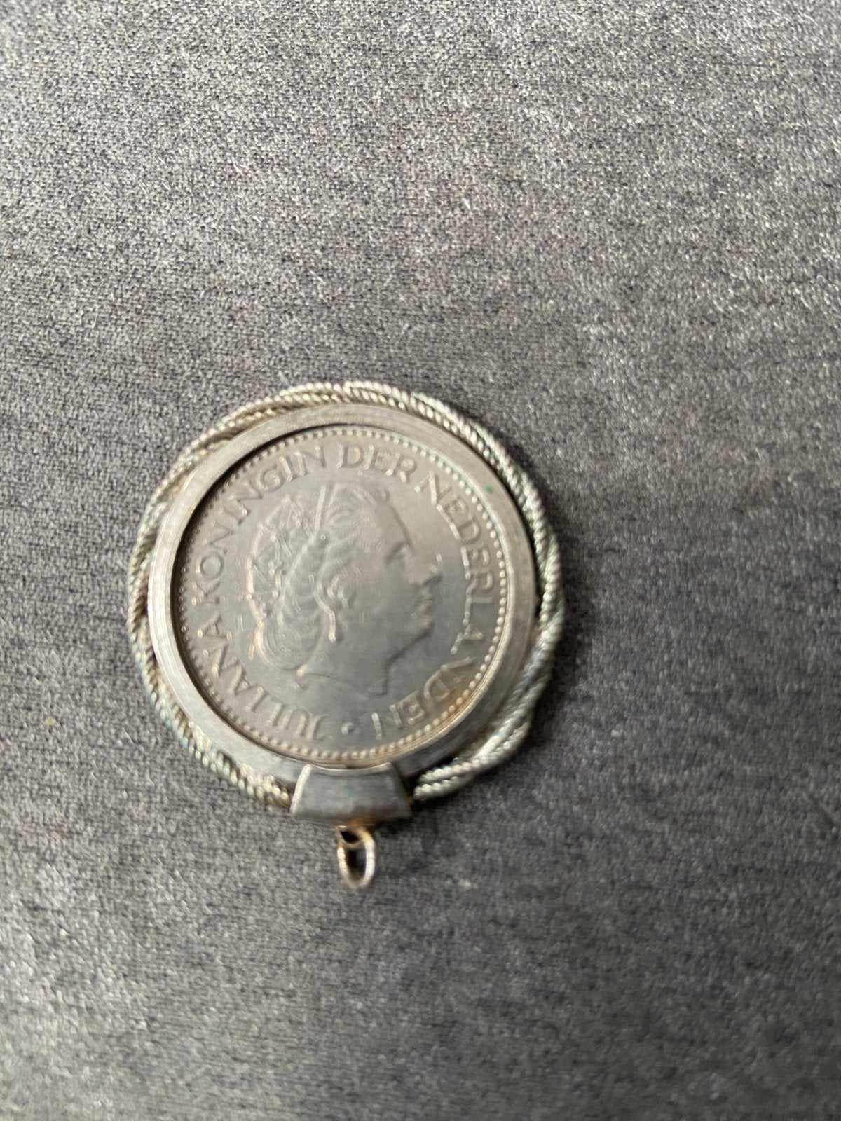 Gulde 1971 in zilveren rand, Ophalen of Verzenden, Koningin Juliana, 1 gulden