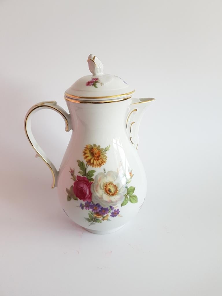 Izgs Tirschenreuth prachtige theepot met bloemen, Ophalen of Verzenden