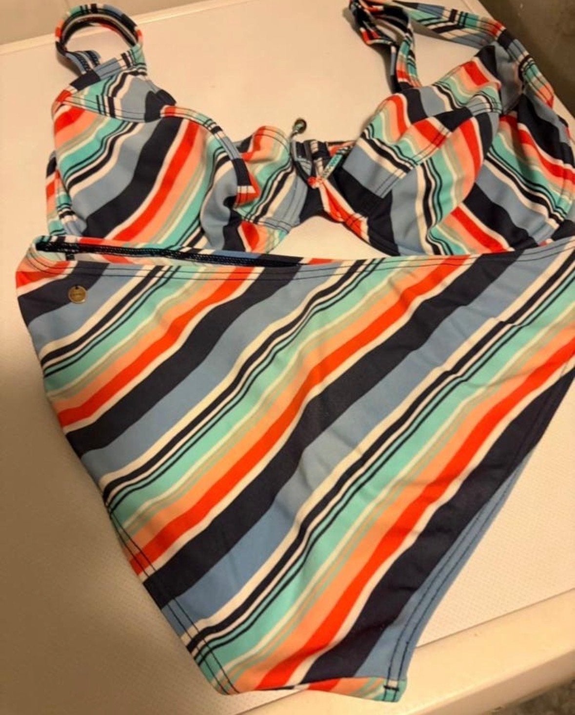 Stijlvolle Esprit gestreepte bikini - Maat 85C, Ophalen of Verzenden, Gedragen, Meerkleurig, Bikini