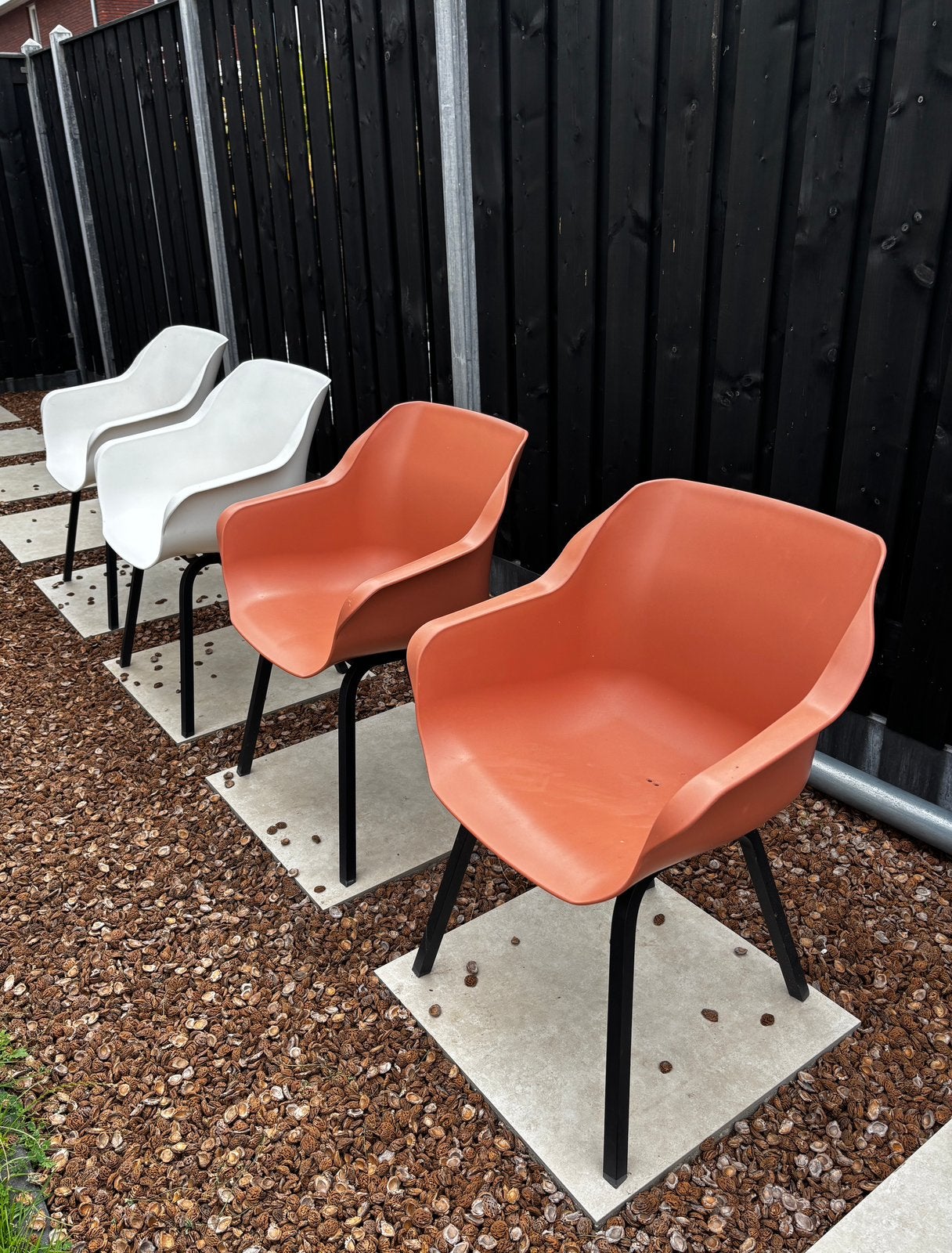 4 Hartman Sophie dining tuinstoelen met aluminium onderstel, Ophalen, Zo goed als nieuw, Kunststof