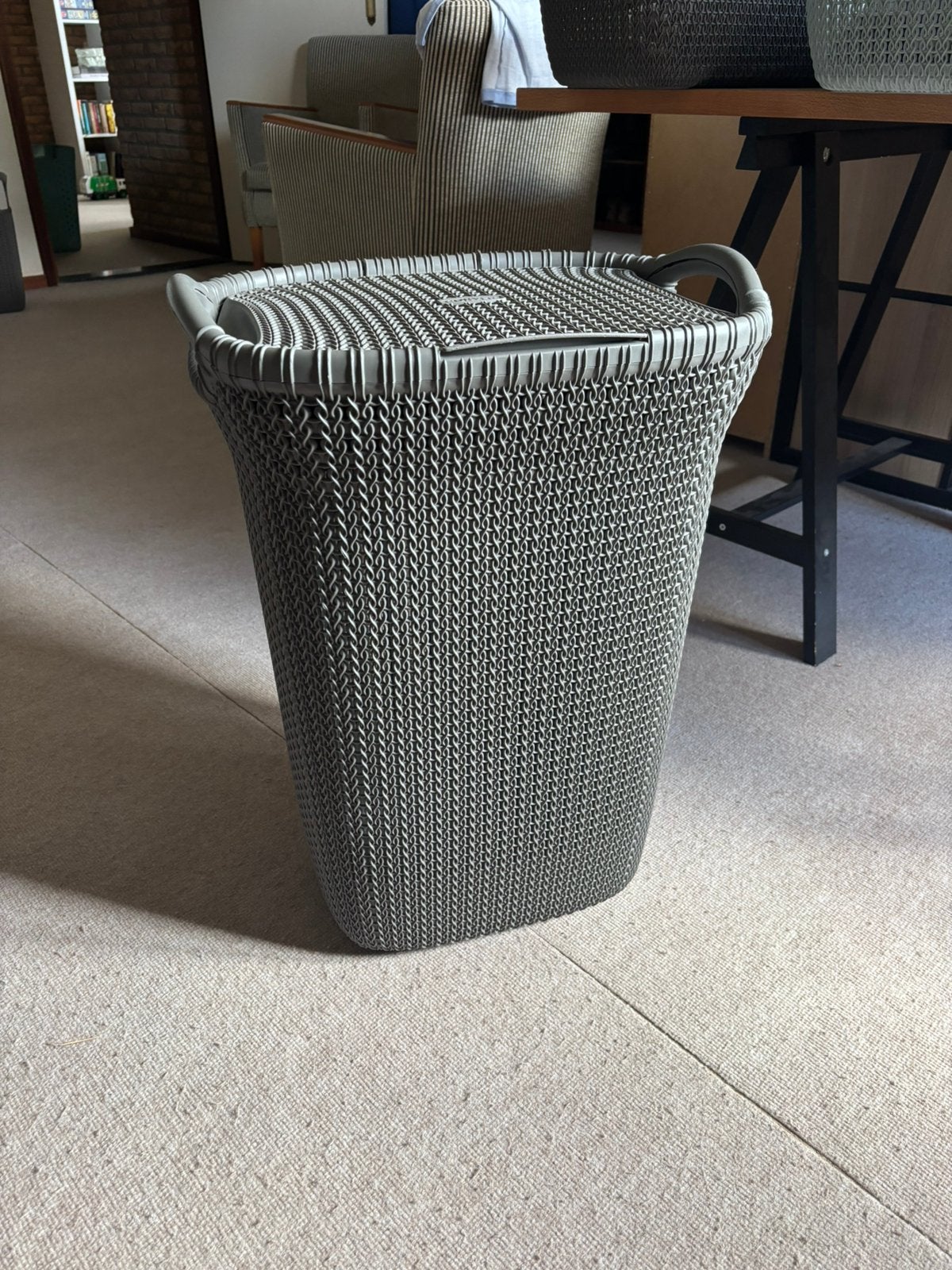 Curver Knit wasmand 3 stuks, Huis en Inrichting, Ophalen, Zo goed als nieuw, Grijs