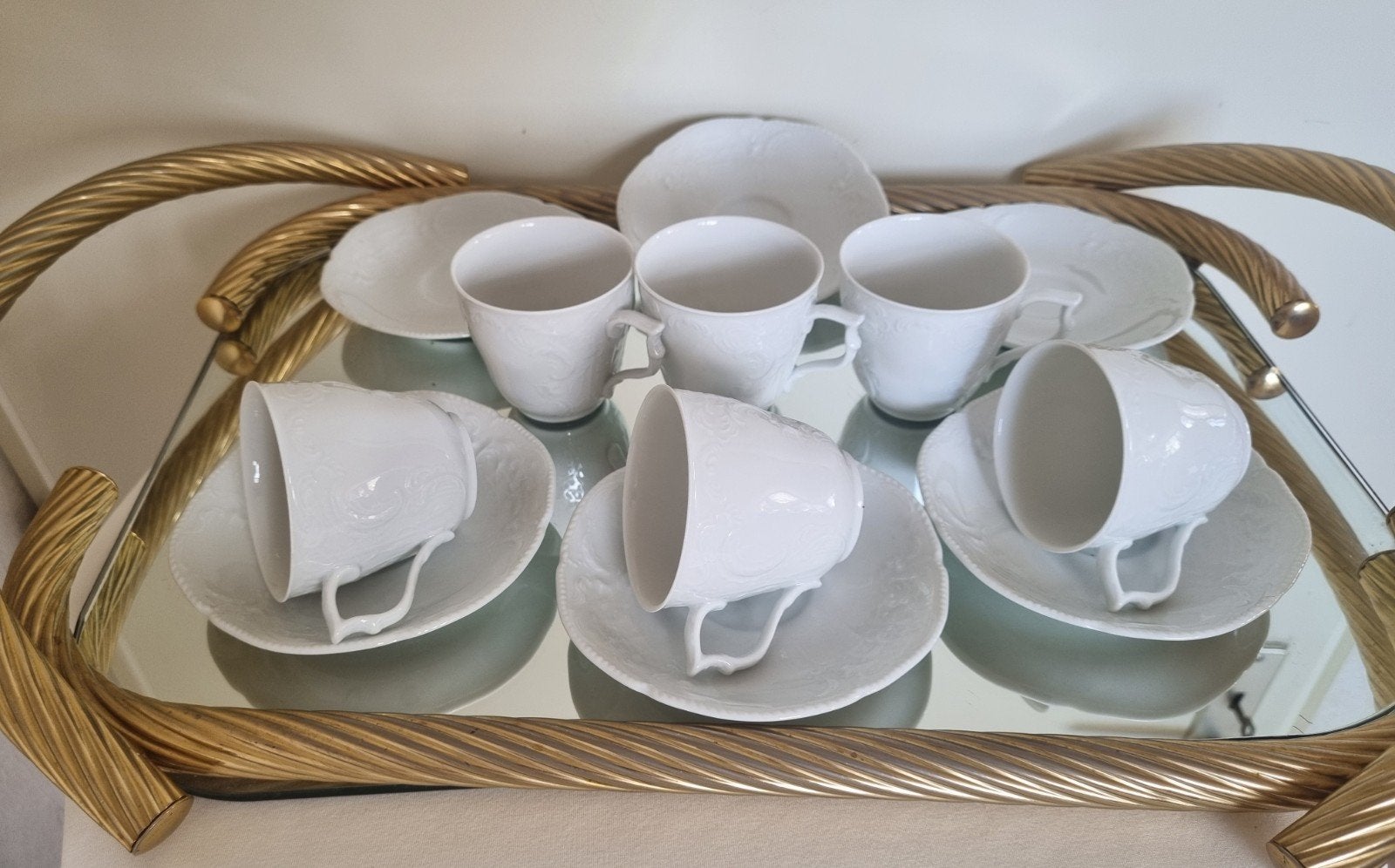 Rosenthal Rose 6 koffie -of theekop en schotels, Ophalen of Verzenden