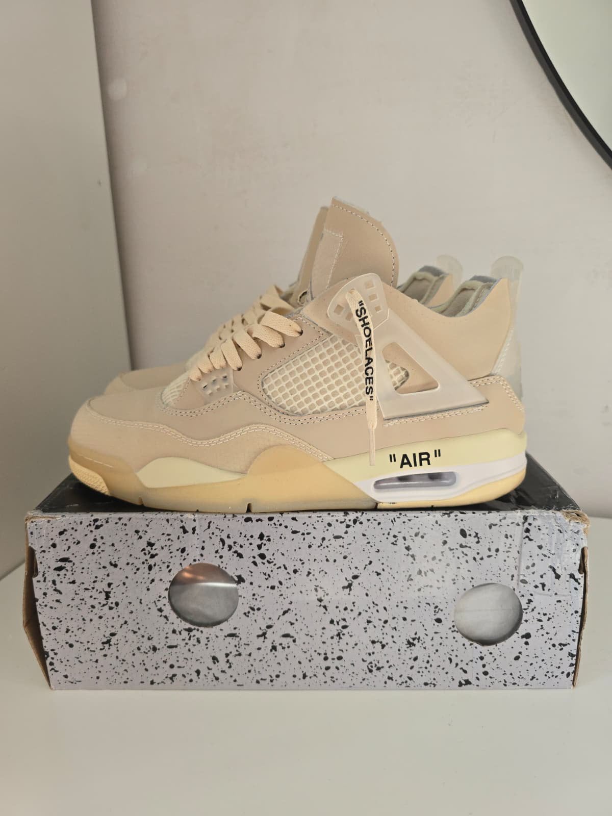 Nike air jordan 4 off-white sail EU 44, Overige kleuren, Ophalen of Verzenden, Sneakers of Gympen, Zo goed als nieuw