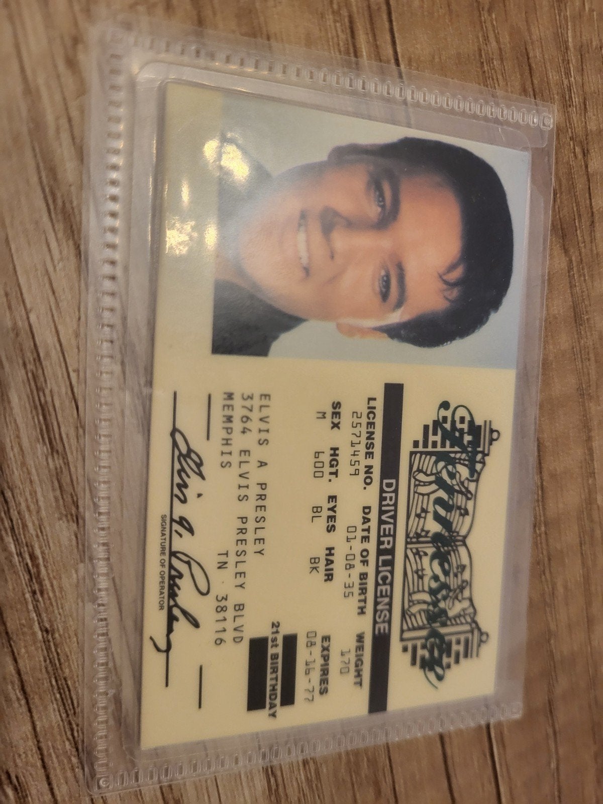 Elvis Presley Souvenir Rijbewijs - Uniek Verzamelobject, Verzamelen, Ophalen of Verzenden, Zo goed als nieuw