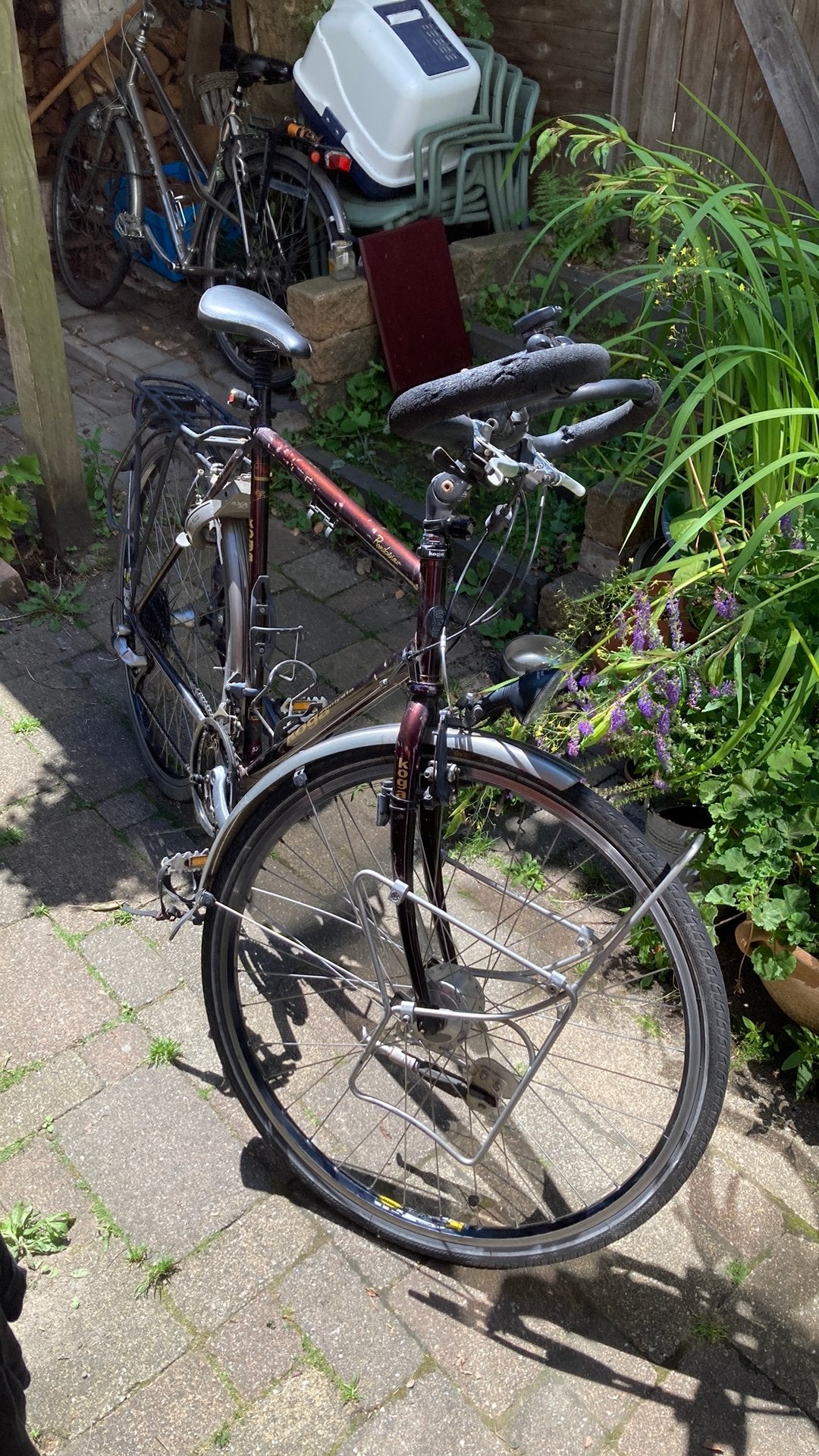 Koga Randonneur bruin framemaat 57cm, Ophalen, 28 inch, Gebruikt, Velgrem