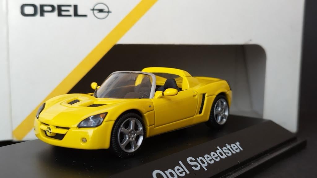 Opel Speedster Yellow 1:43 Schuco Pol, Hobby en Vrije tijd, Modelauto's | 1:43, Auto, Werkstrasse 1 Fürth Germany, Nieuw, Ophalen of Verzenden
