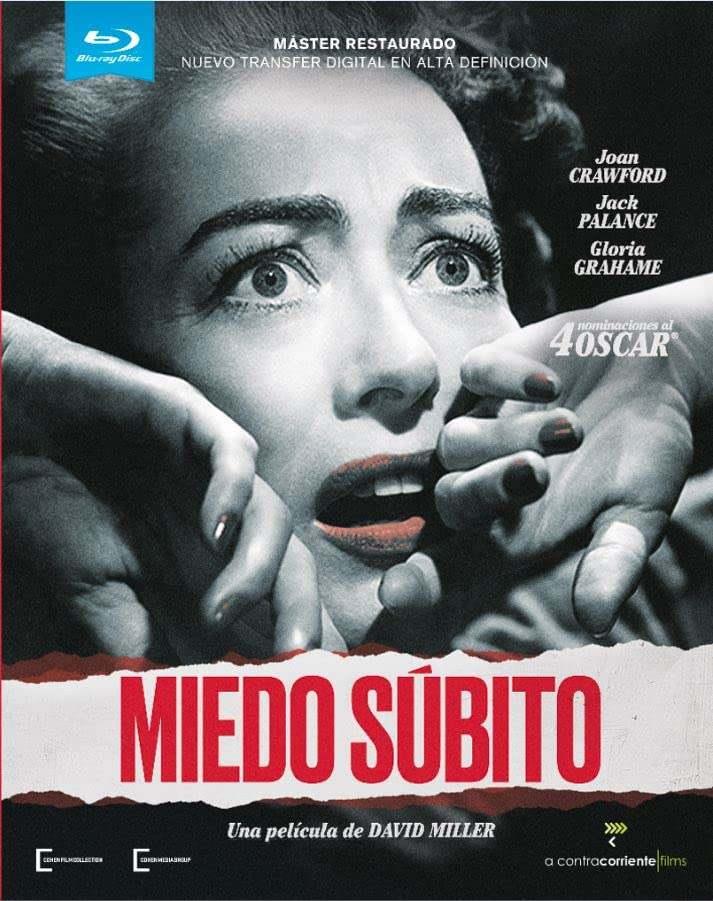 blu-ray Sudden Fear (1952) Joan Crawford [Film Noir], Ophalen of Verzenden, Zo goed als nieuw, Klassiekers