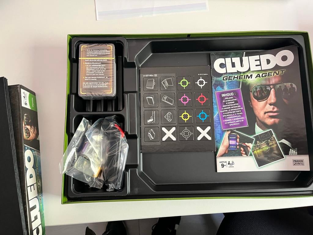 Cluedo Geheime Agent Bordspel - Zo goed als nieuw, Drie of vier spelers, Ophalen of Verzenden, Zo goed als nieuw