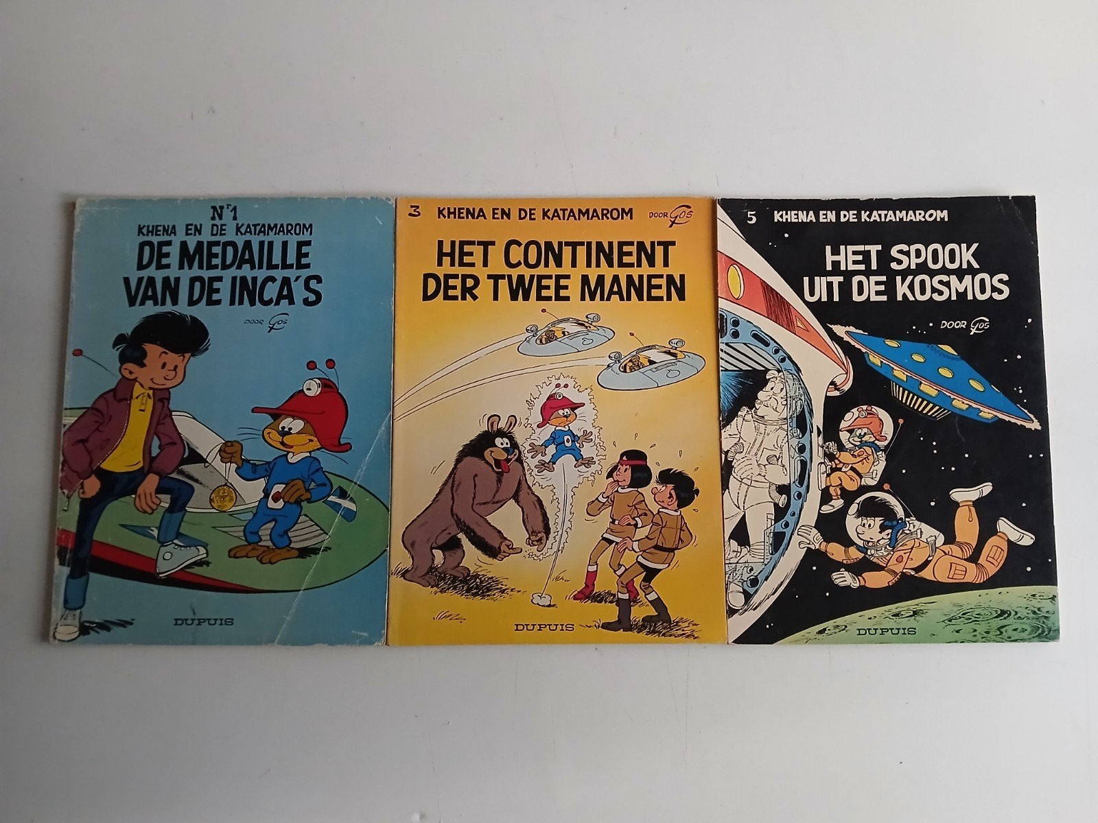 Khena en de Katamarom - 3 stripboeken, Boeken, Meerdere stripboeken, Ophalen of Verzenden, Gelezen, Loïs