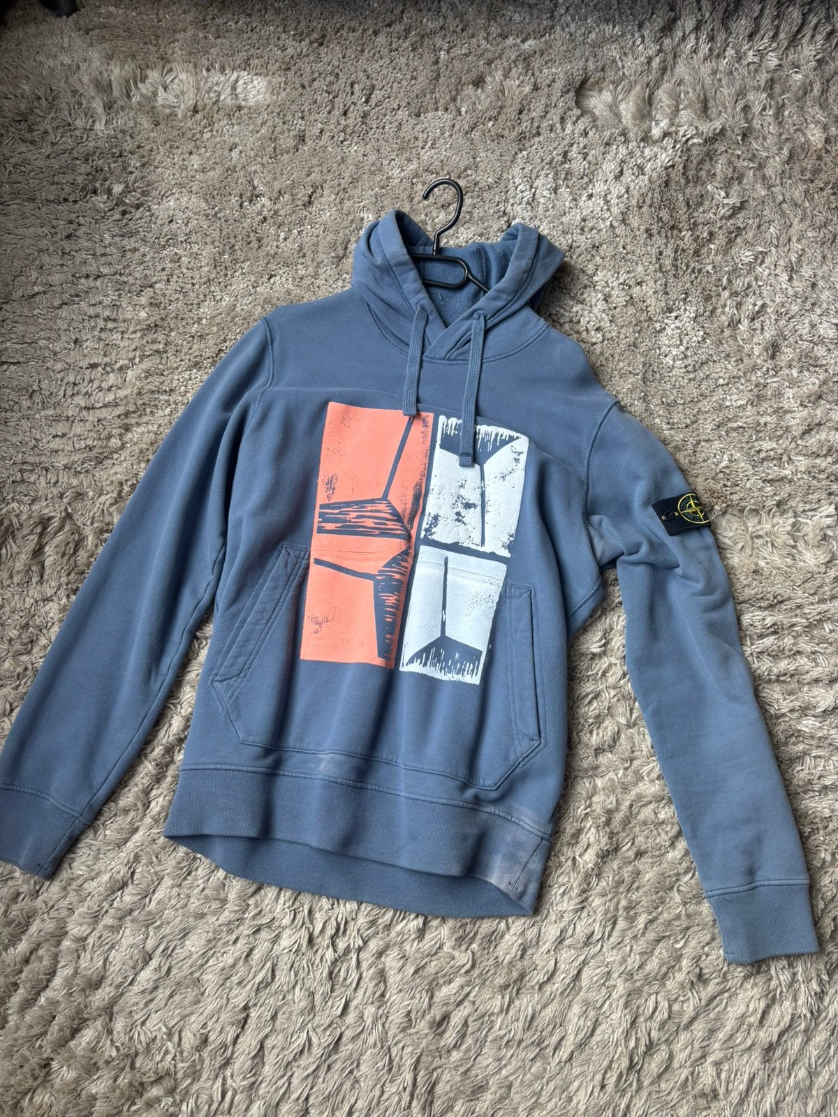 Stone Island Hoodie Size M Blue, Verzenden, Zo goed als nieuw, Blauw