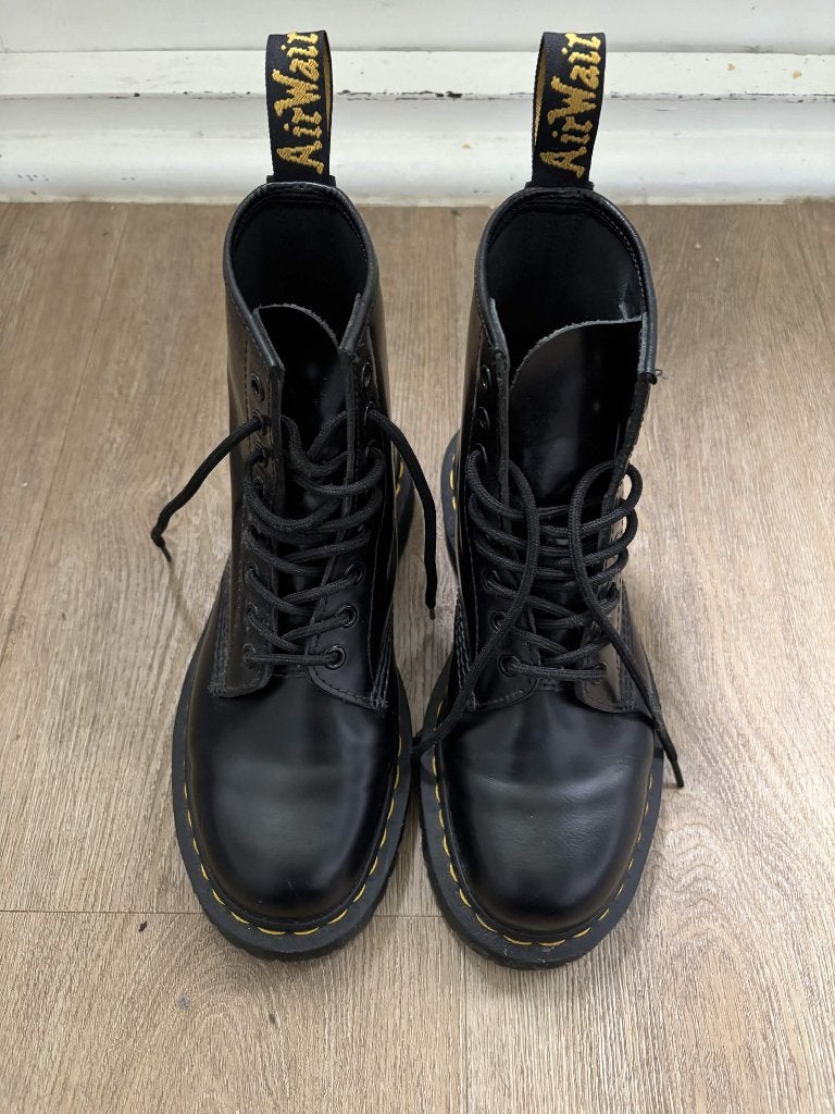 Dr. Martens - Bex Smooth Leather Lace Up Boots - Zwart - 39, Kleding | Dames, Ophalen, Zwart, Lage of Enkellaarzen, Dr. Martens
