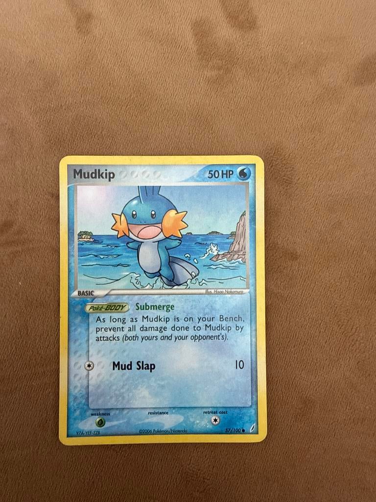 Pokémon kaart Mudkip 57/100, Hobby en Vrije tijd, Verzamelkaartspellen | Pokémon, Ophalen of Verzenden, Gebruikt, Losse kaart
