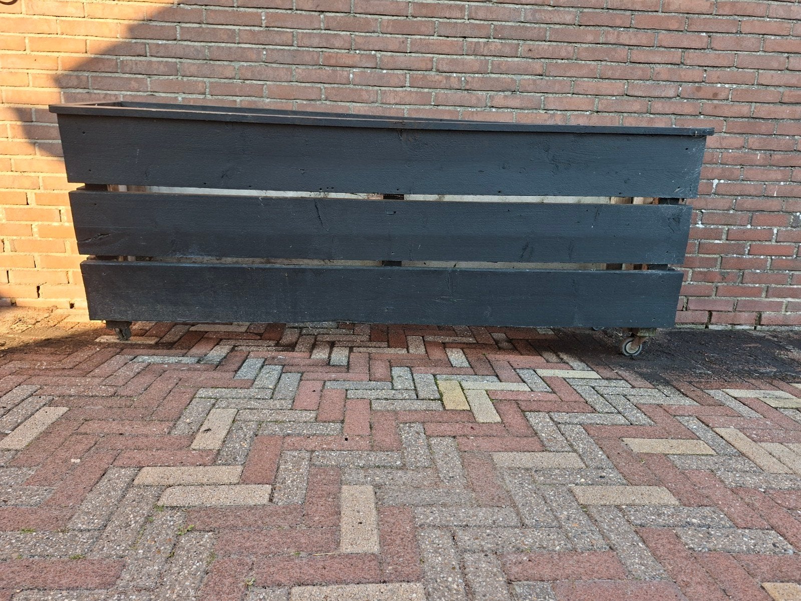 Grote rubuuste plantenbak, Tuin en Terras, Schuttingen, Gebruikt, Hout, 1 tot 2 meter, Minder dan 3 meter, Ophalen