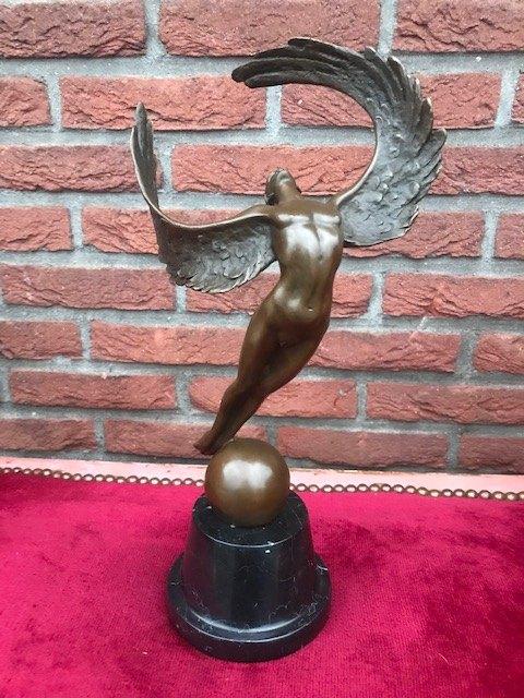bronzen beeld van Icarus, de klassieke held, Antiek en Kunst, Ophalen of Verzenden, Brons