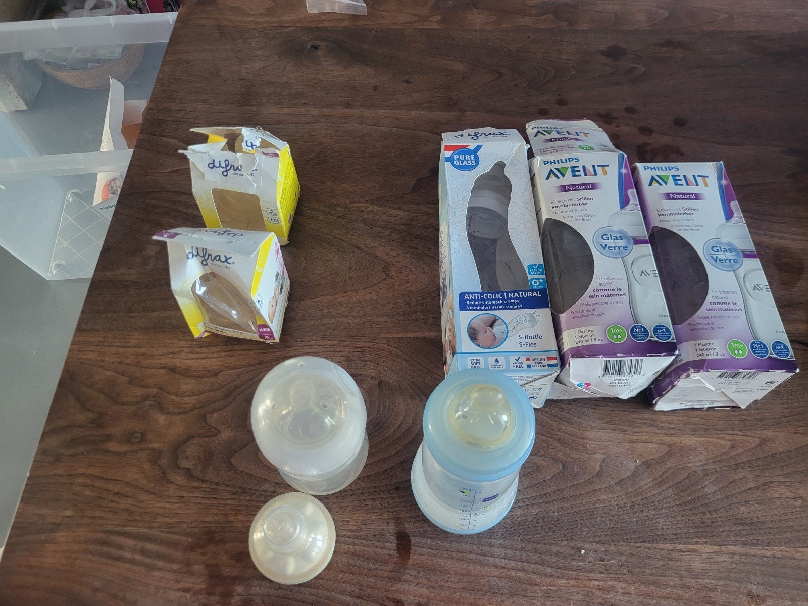 Philips Avent & Difrax Babyflessen glas nieuw en Spenen Set, Ophalen of Verzenden, Nieuw, Overige typen