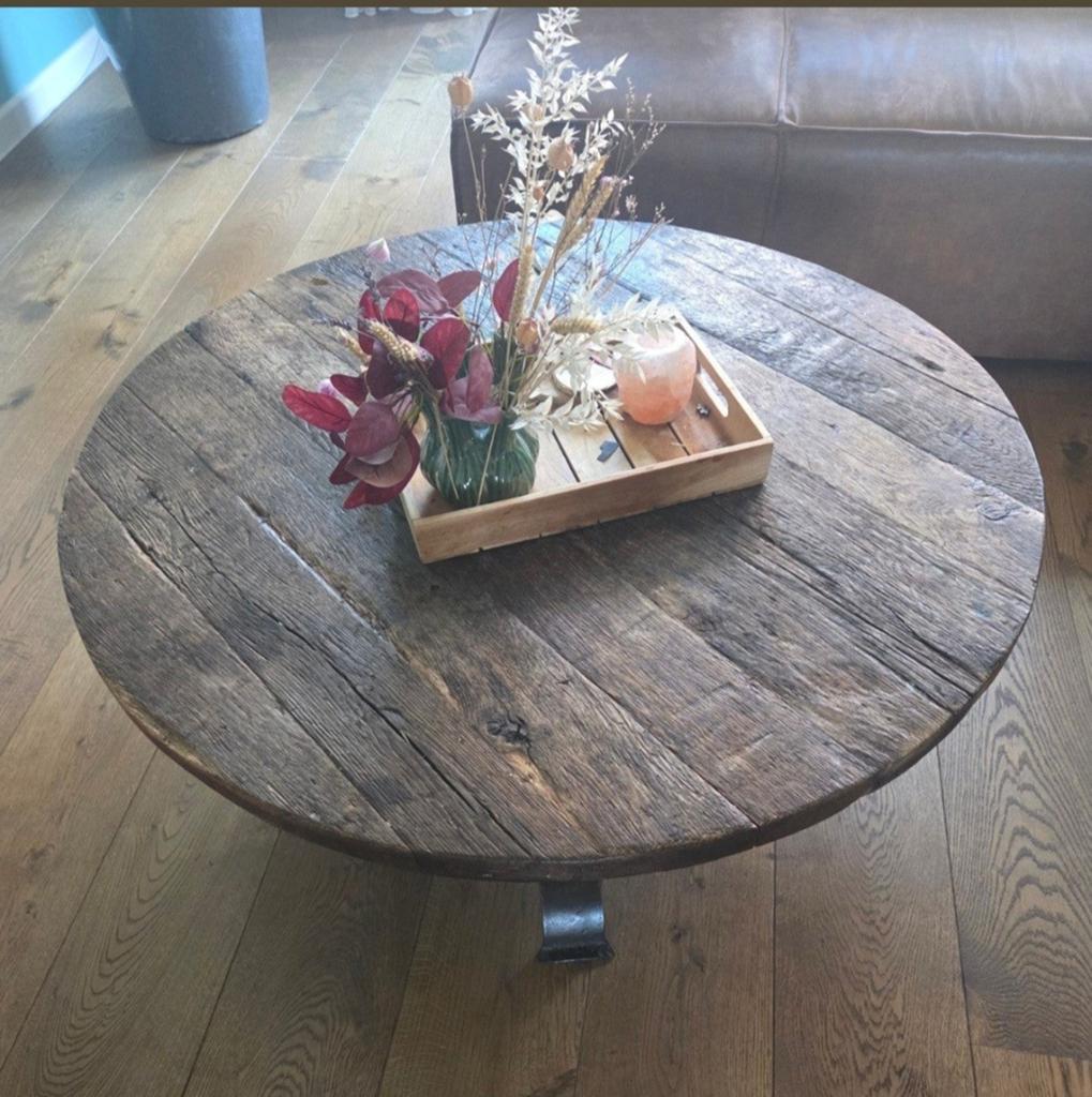 Salontafel, Huis en Inrichting, Tafels | Salontafels, Ophalen, Rond, Metaal, Minder dan 50 cm