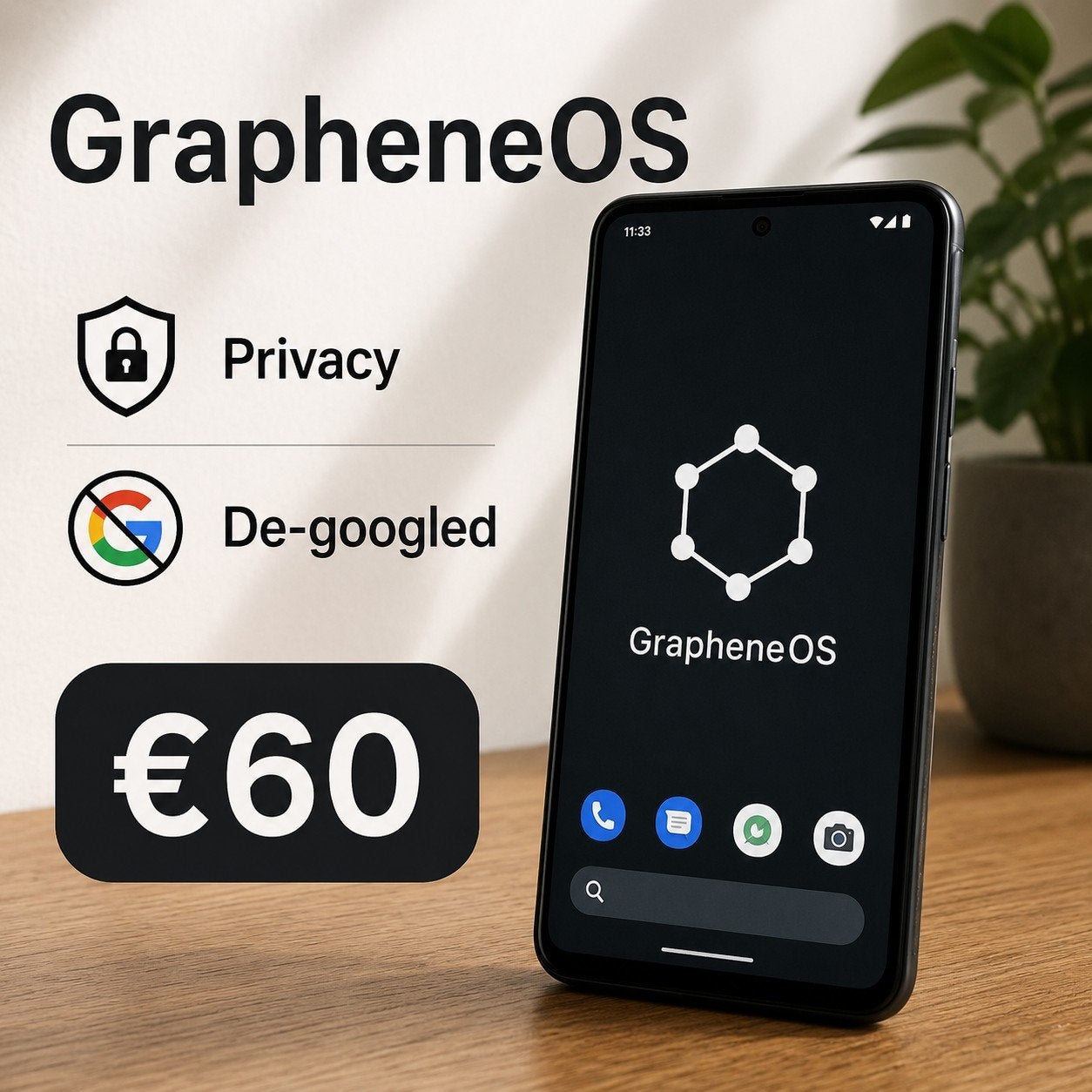 GrapheneOS installatie op maat – privacygerichte smartphone, Ophalen, Nieuw, Overige typen