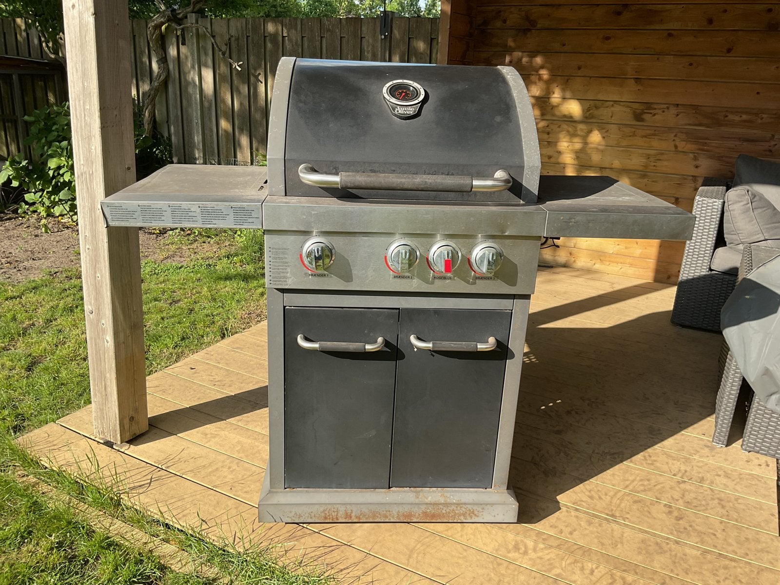Jamie Oliver PRO 3 Gasbarbecue met Zijbrander, Tuin en Terras, Gasbarbecues, Ophalen, Gebruikt