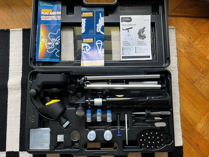 National Geographic Telescoop & Microscoop Set, Ophalen, Onderdelen of Toebehoren, Met statief, Zo goed als nieuw